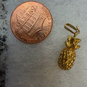 Gold Pineapple Charm Pendant